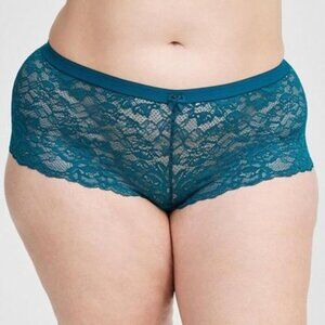 Torrid - Super Soft Lace Mid-Rise Cheeky Panty in Dark Turquoise​​​​